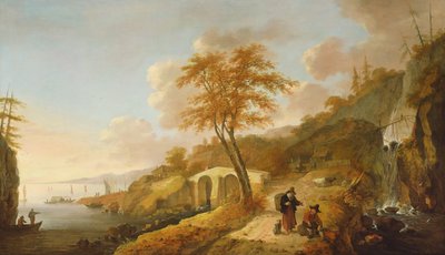 A Coastal Scene with Fishing Boats by Peter de Bloot